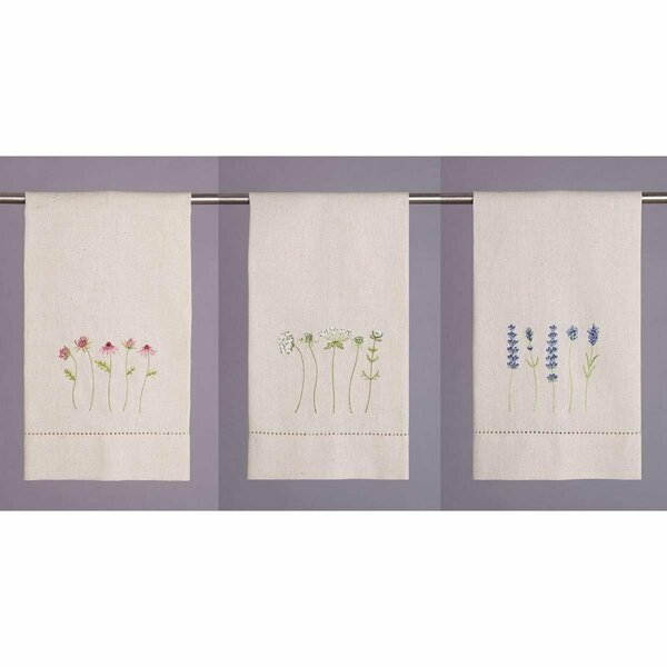 Tarifa 14 x 22 in. Floral GT 3 Design Kitchen Towel, 6PK TA3676364